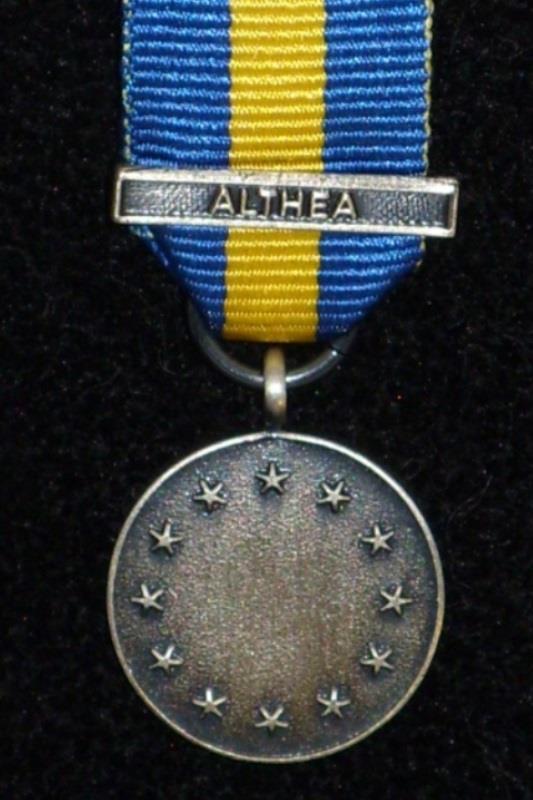 EU - ESDP Medal with Althea clasp Miniature Medal