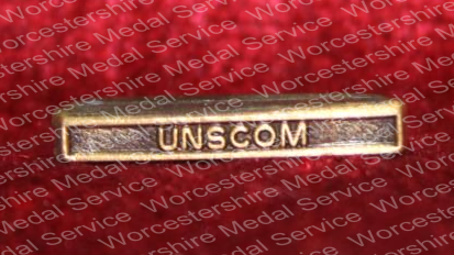 Worcestershire Medal Service: UN Clasp - UNSCOM