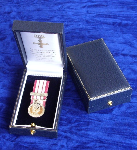 Worcestershire Medal Service: Miniature Medal Case - 1 medal