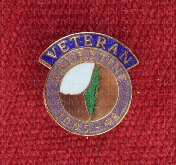 Worcestershire Medal Service: Enamelled badge - Palestine 1945-48