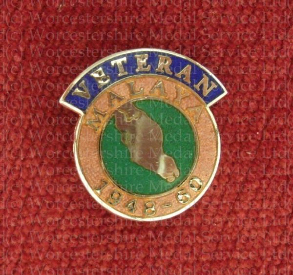 Worcestershire Medal Service: Enamelled badge - Malaya 1948-60