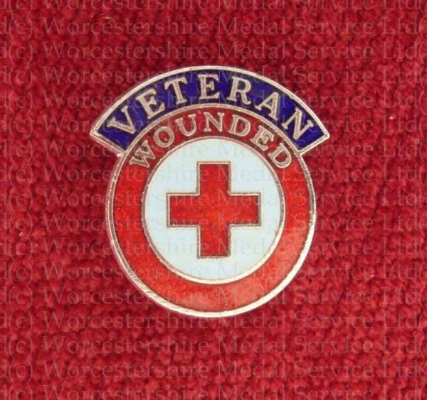Worcestershire Medal Service: Enamelled badge - Wounded