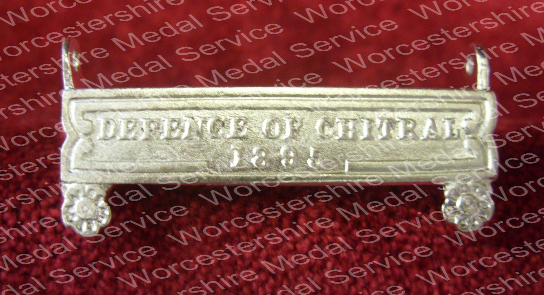 Worcestershire Medal Service: Clasp - Defence of Chitral 1895