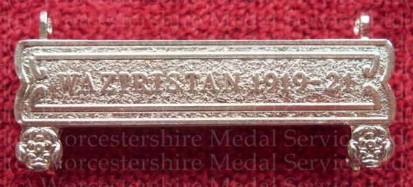 Worcestershire Medal Service: Clasp - Waziristan 1919-21