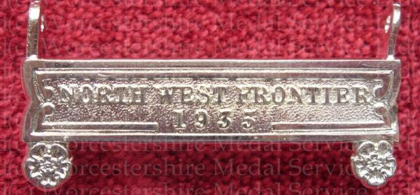 Worcestershire Medal Service: Clasp - North West Frontier 1935