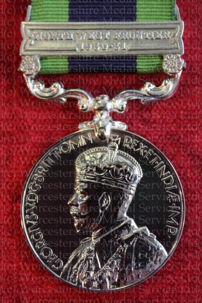 Worcestershire Medal Service: IGSM 1908-35 clasp North West Frontier 1930-31