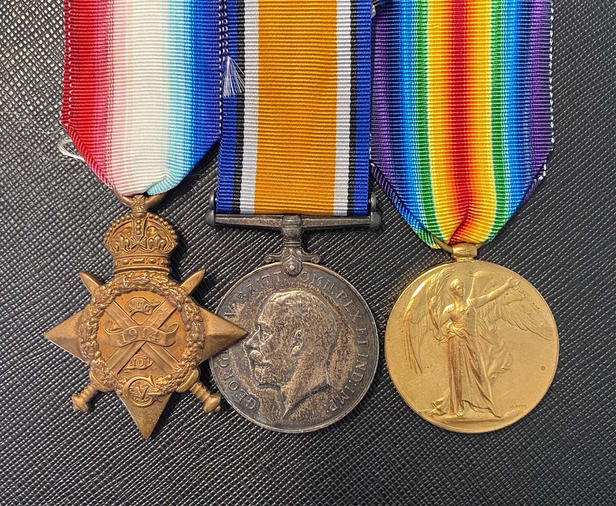 Worcestershire Medal Service: 1914 Star Trio - ASC, Pte R J C Berry
