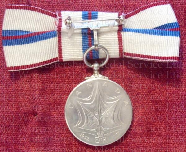 Worcestershire Medal Service: Silver Jubilee Medal 1977 Canadian Issue