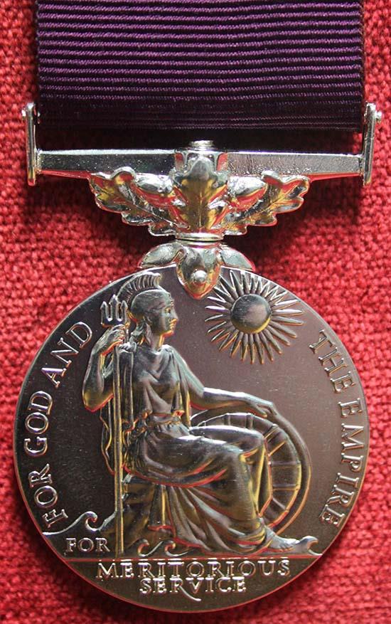 Worcestershire Medal Service: BEM - GV 1st Type ribbon (Civil)