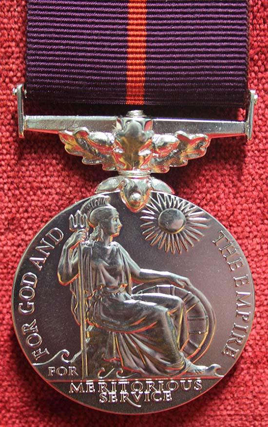 Worcestershire Medal Service: BEM - GV 1st Type ribbon (Mil)