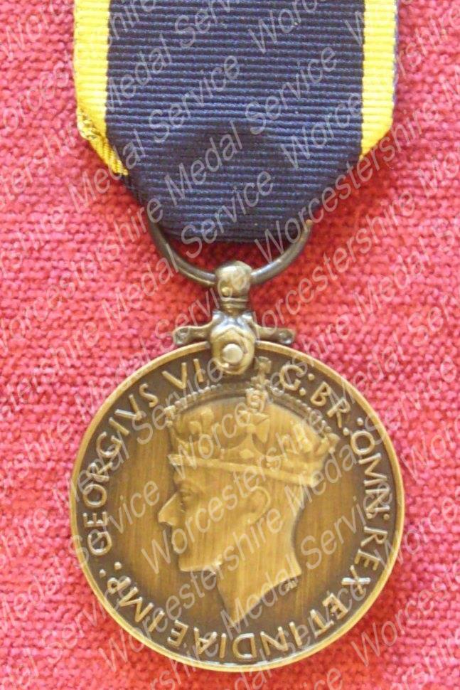 Worcestershire Medal Service: Edward Medal Mines GVI (Bronze)
