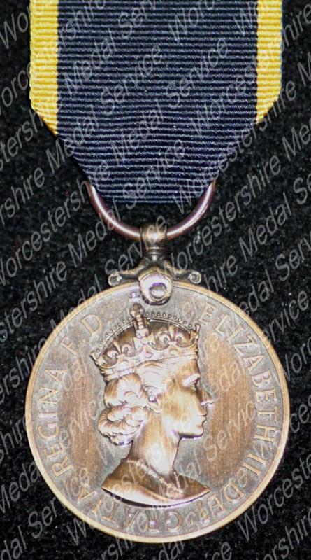 Worcestershire Medal Service: Edward Medal Mines EIIR (Bronze)