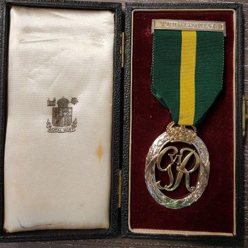 Worcestershire Medal Service: Territorial Decoration George VI cased