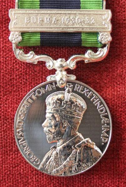 Worcestershire Medal Service: IGSM 1908-35 clasp Burma 1930-32