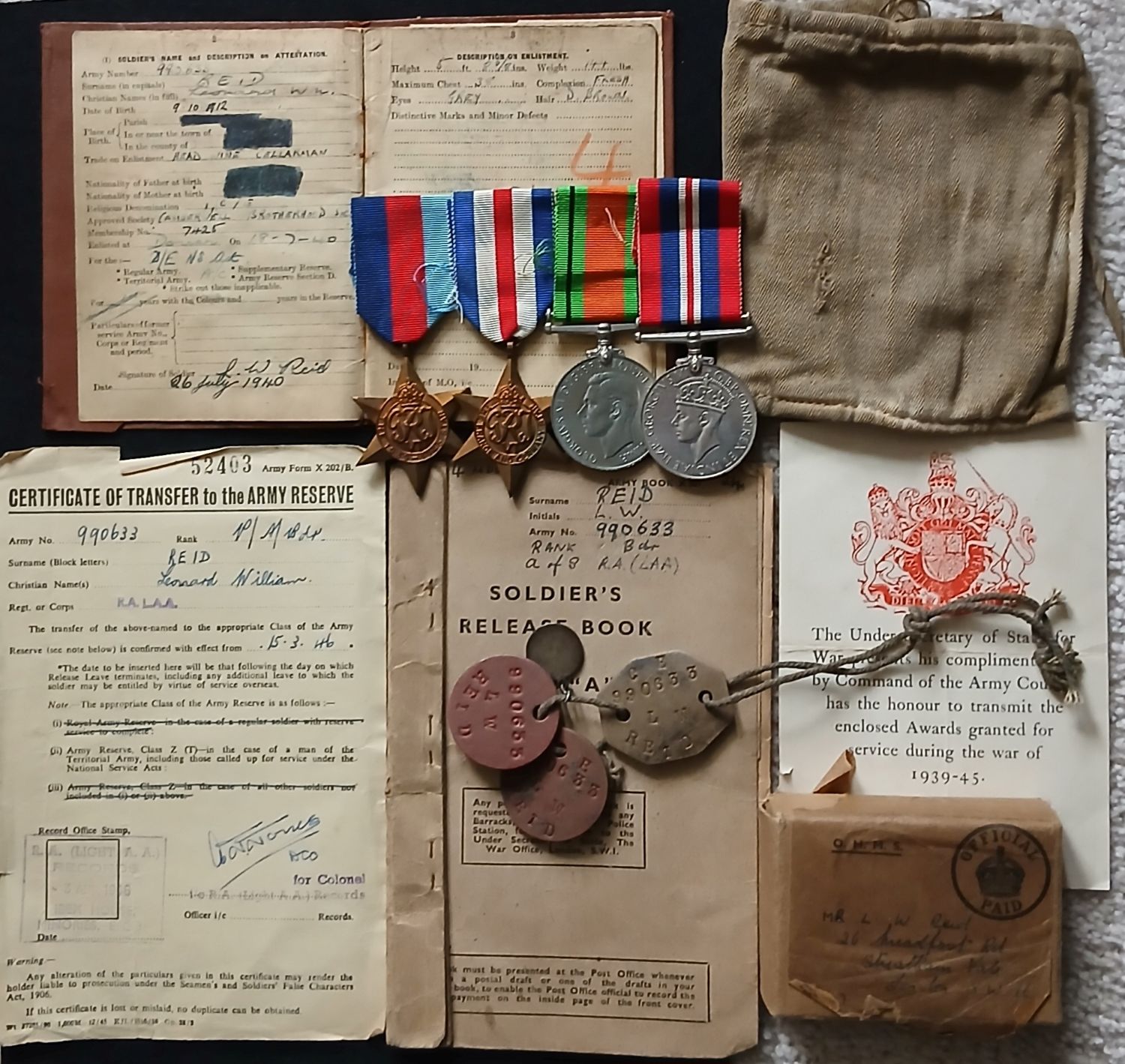 WWII Gp 4 - Reid - RA