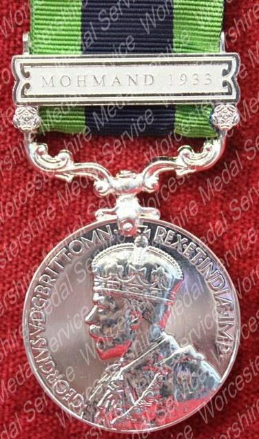Worcestershire Medal Service: IGSM 1908-35 clasp Mohmand 1933