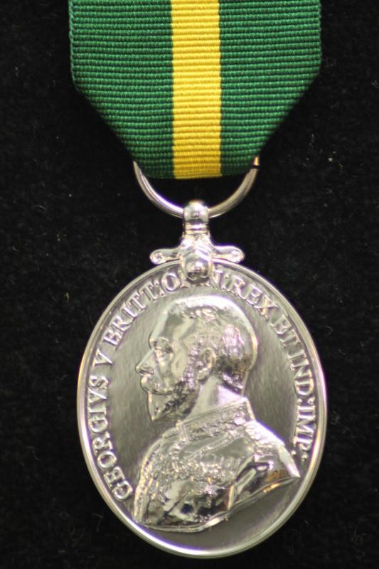 Worcestershire Medal Service: Territorial Force Efficiency Medal GV