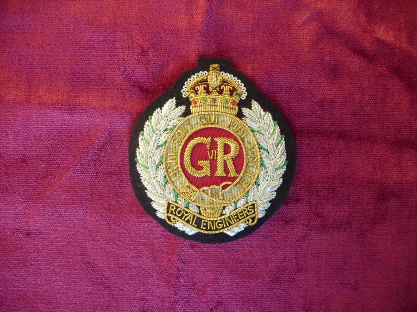 Worcestershire Medal Service: Royal Engineers KC Wire Blazer Badge
