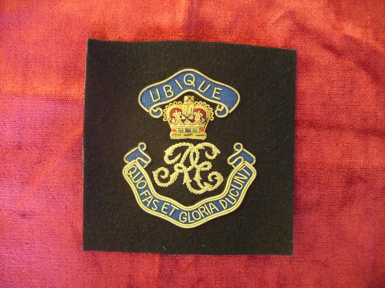 Worcestershire Medal Service: Royal Engineer (cipher) Wire Blazer Badge ...