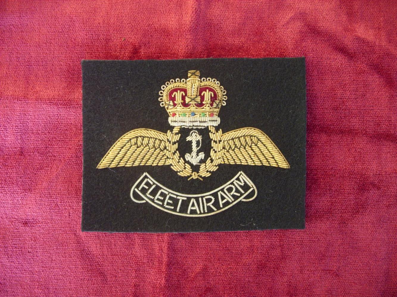 Worcestershire Medal Service: Fleet Air Arm Wire Blazer Badge