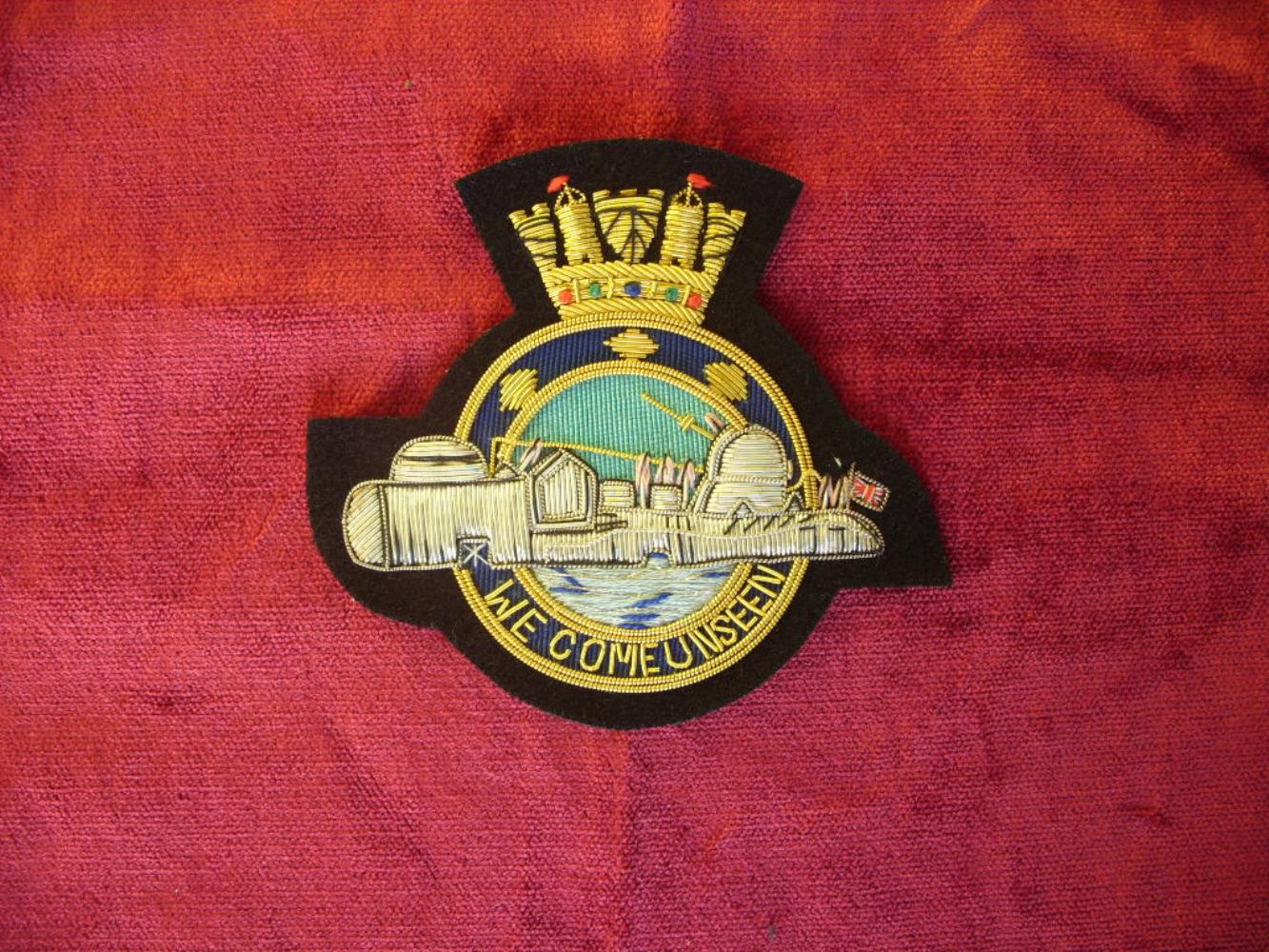 Worcestershire Medal Service: Submariners Wire Blazer Badge