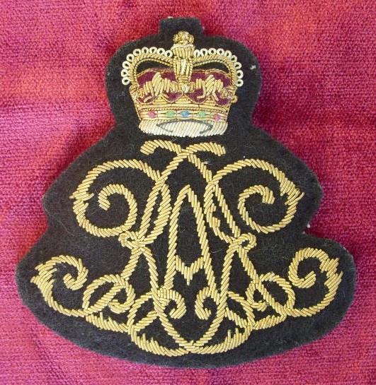 RA Officers cipher Wire Blazer Badge