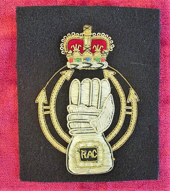 Worcestershire Medal Service: Royal Armoured Corps QC Wire Blazer Badge