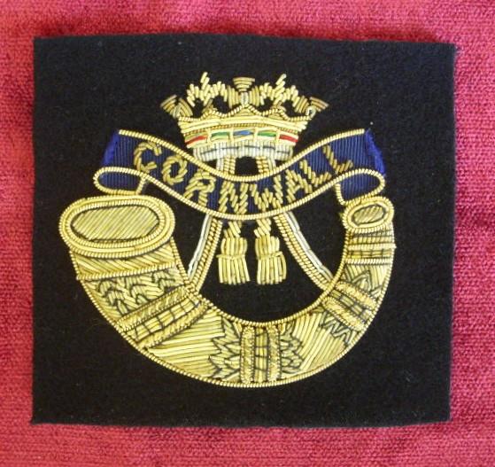 Worcestershire Medal Service: DCLI Wire Blazer Badge