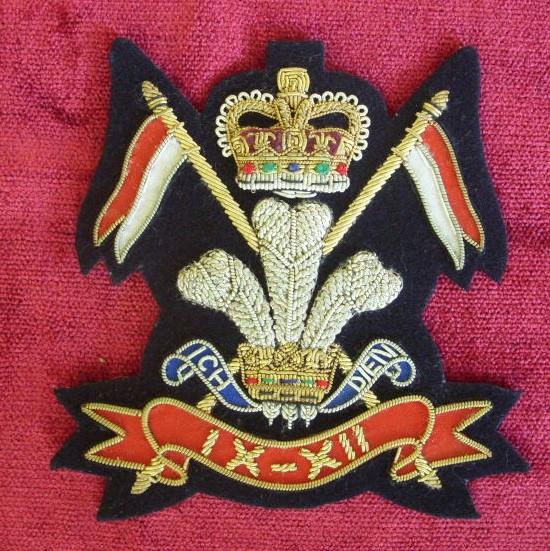 Worcestershire Medal Service: 9th -12th Lancers Wire Blazer Badge