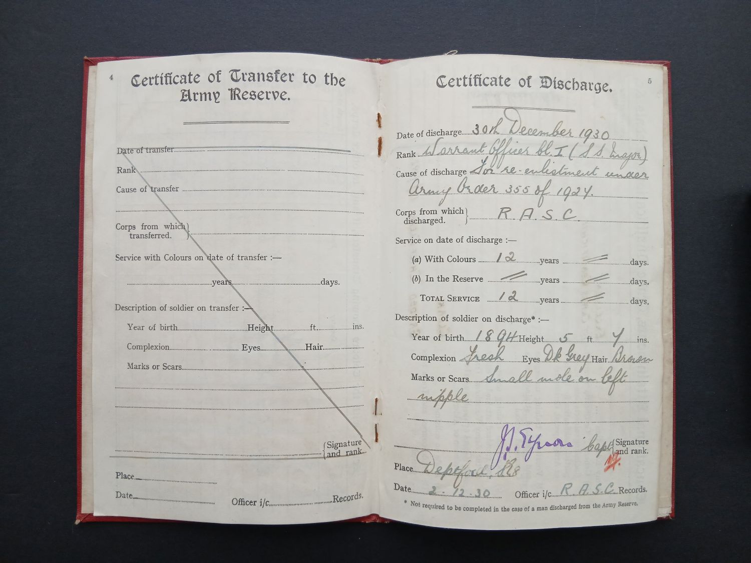 WW1 gp 9 - Goreham - RASC