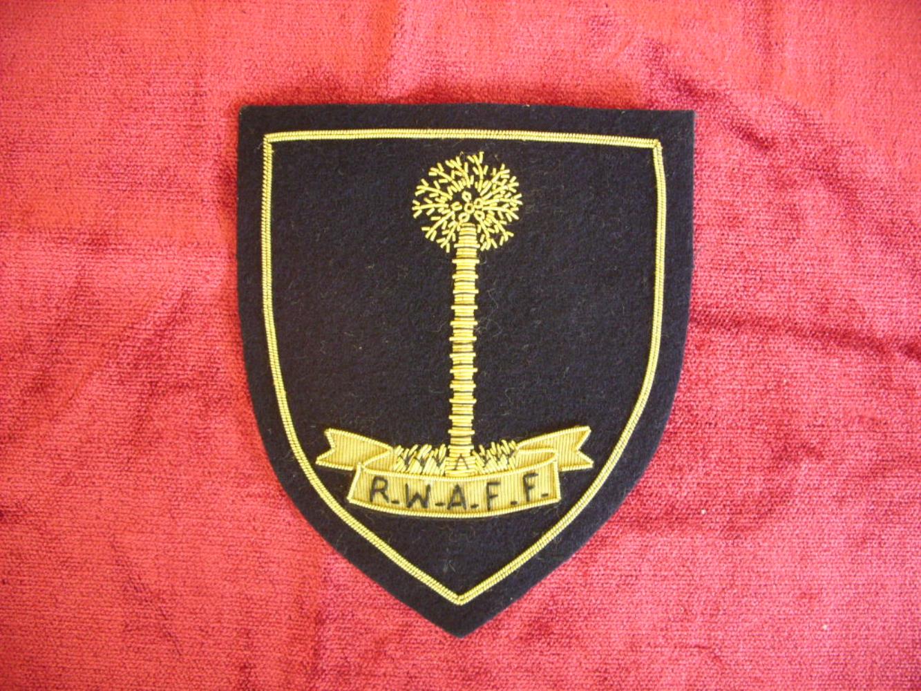 Worcestershire Medal Service: RWAFF Wire Blazer Badge