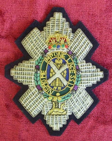 Worcestershire Medal Service: Black Watch Wire Blazer Badge