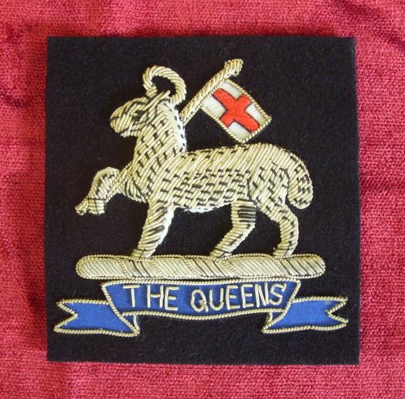 Queens Royal Regt Wire Blazer Badge