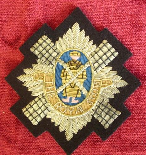 Worcestershire Medal Service: Royal Scots Wire Blazer Badge
