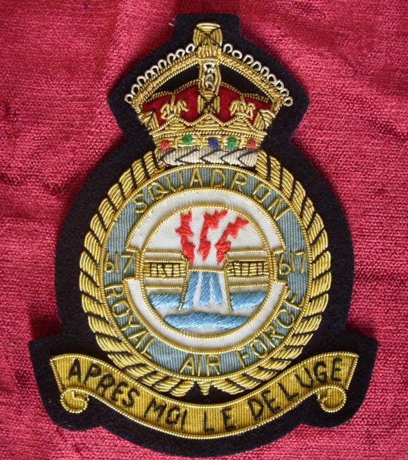 Worcestershire Medal Service: 617 Sqn (Dambusters) Wire Blazer Badge