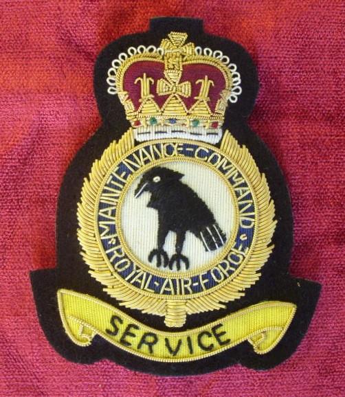 Worcestershire Medal Service: RAF Maintenance Command Wire Blazer Badge