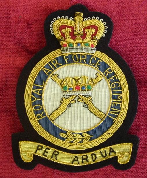 RAF Regiment Wire Blazer Badge