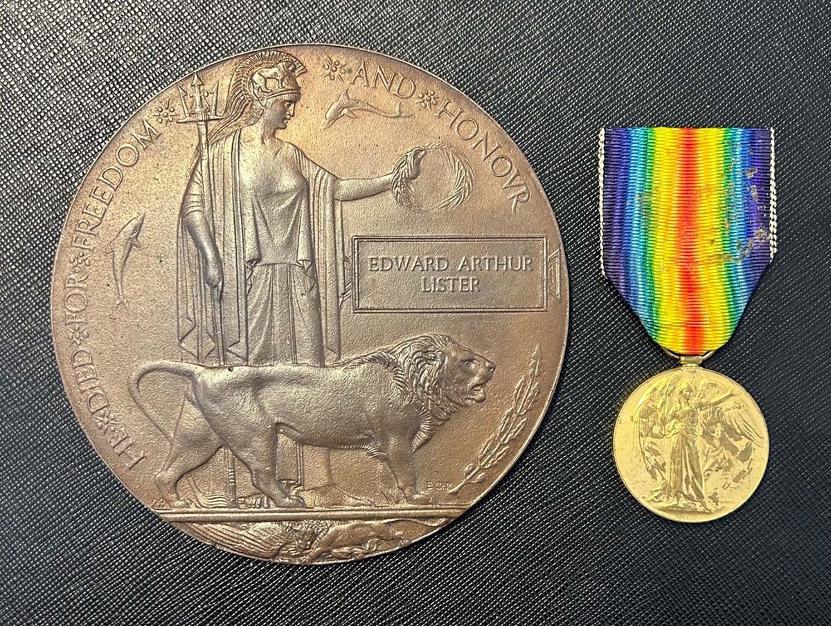 Worcestershire Medal Service: Pte E A Lister DLI