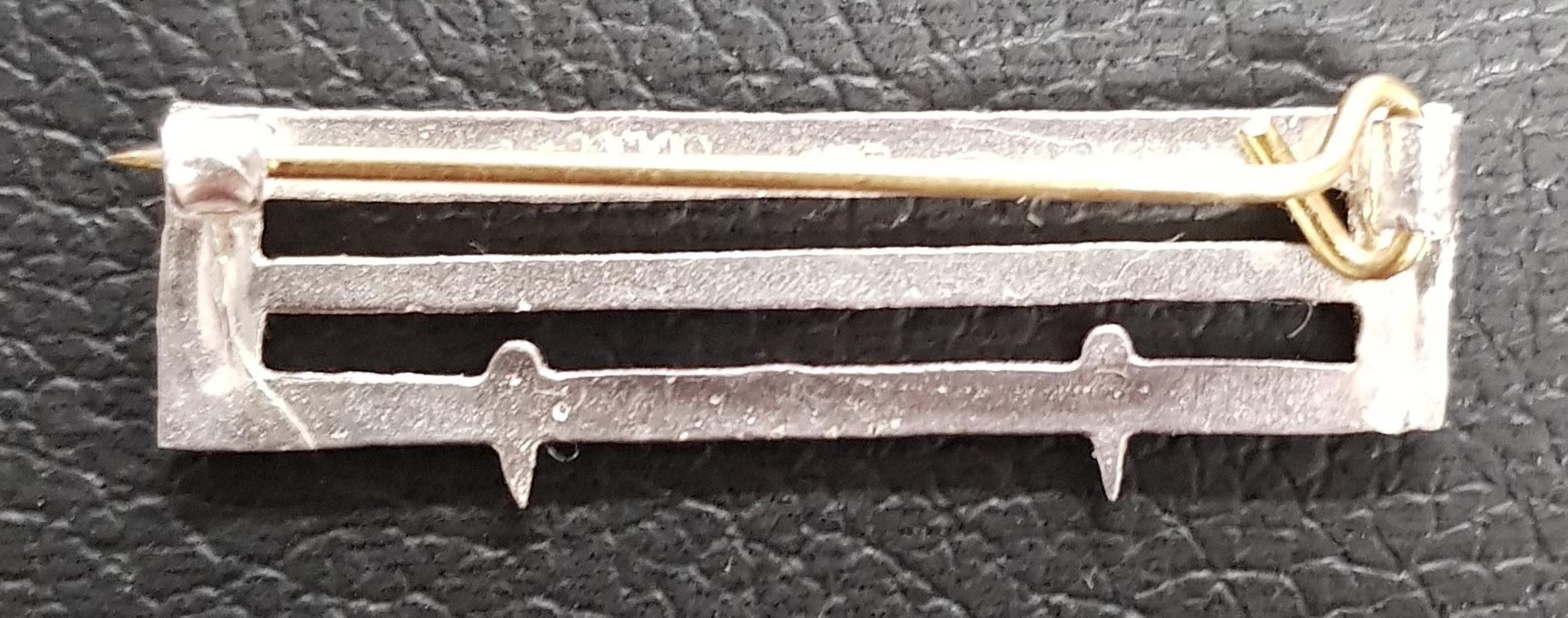 37mm ribbon buckle - silver 2 pins