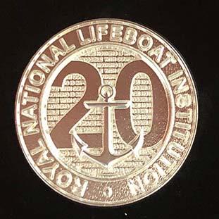 RNLI - 20 year badge cased