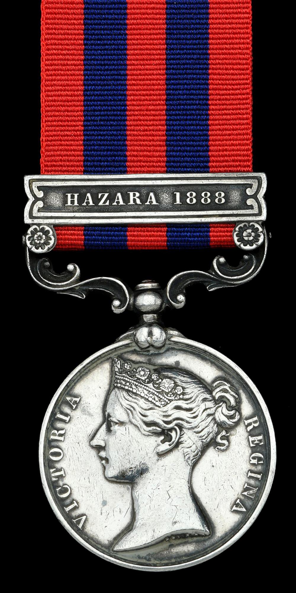 Worcestershire Medal Service: IGS 1854 - clasp Hazara 1888