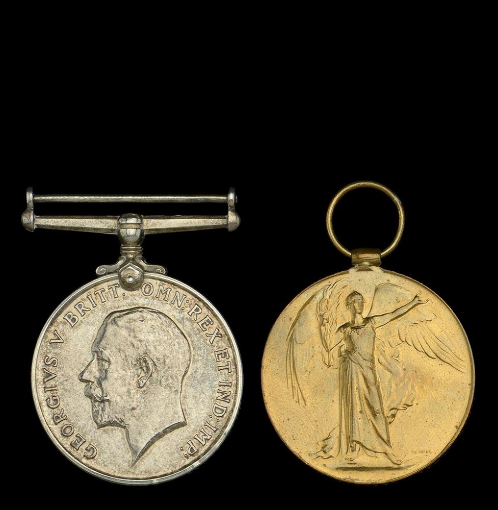 Worcestershire Medal Service:WWI Pair HJ SMITH RN