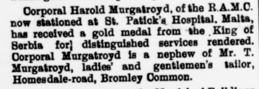 WW1 gp - Murgatroyd - RAMC