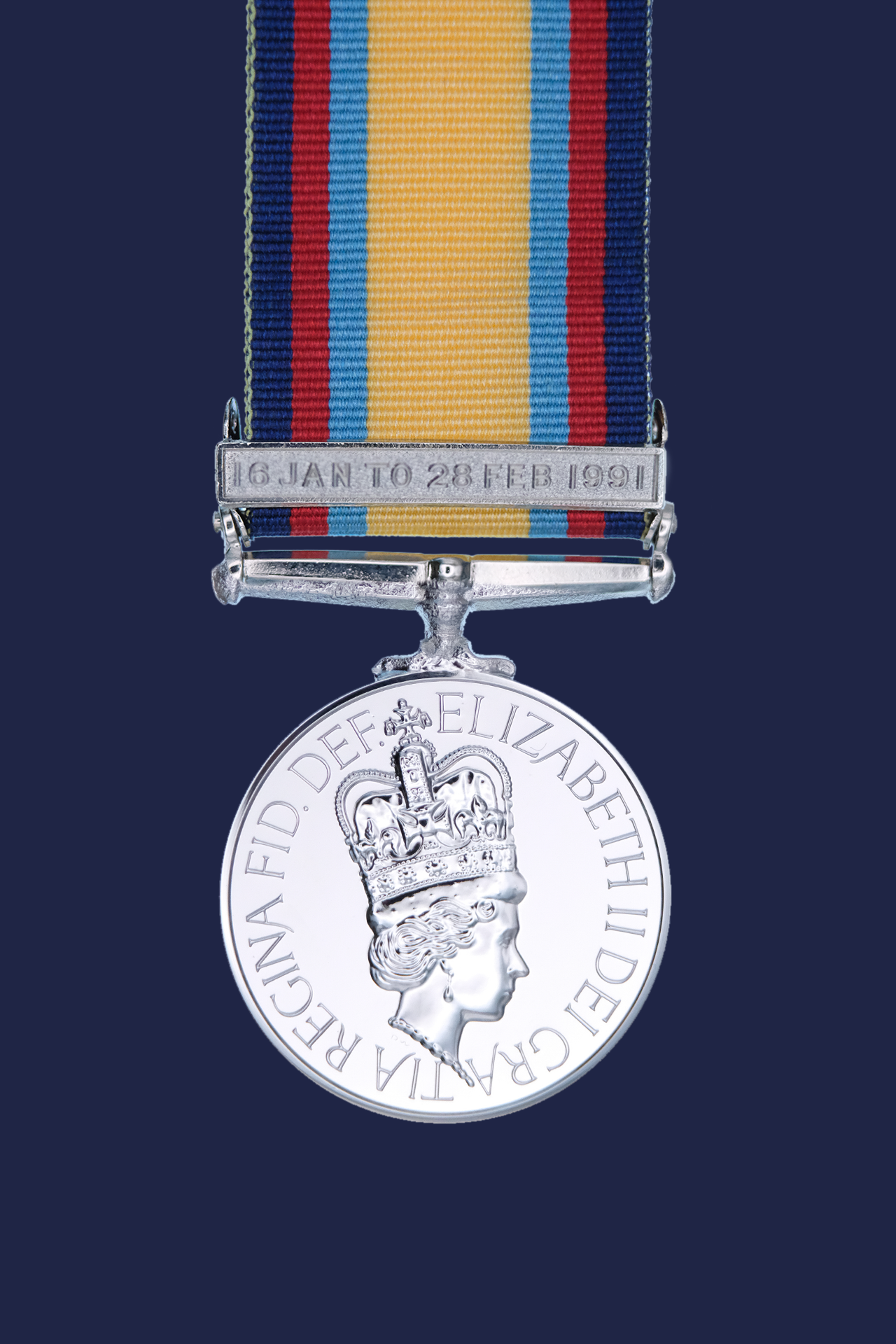 Worcestershire Medal Service: Gulf War with clasp 16th Jan - 28th Feb 1991