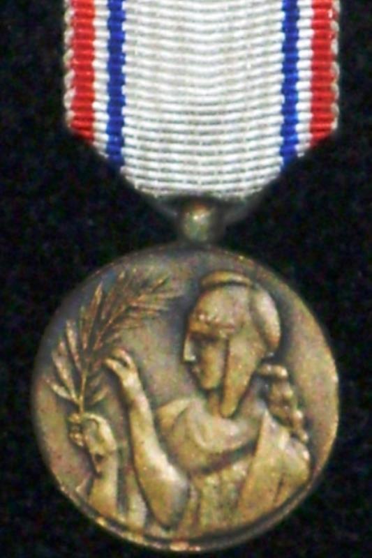 Worcestershire Medal Service: France - Reconnaissance Medal - WW2