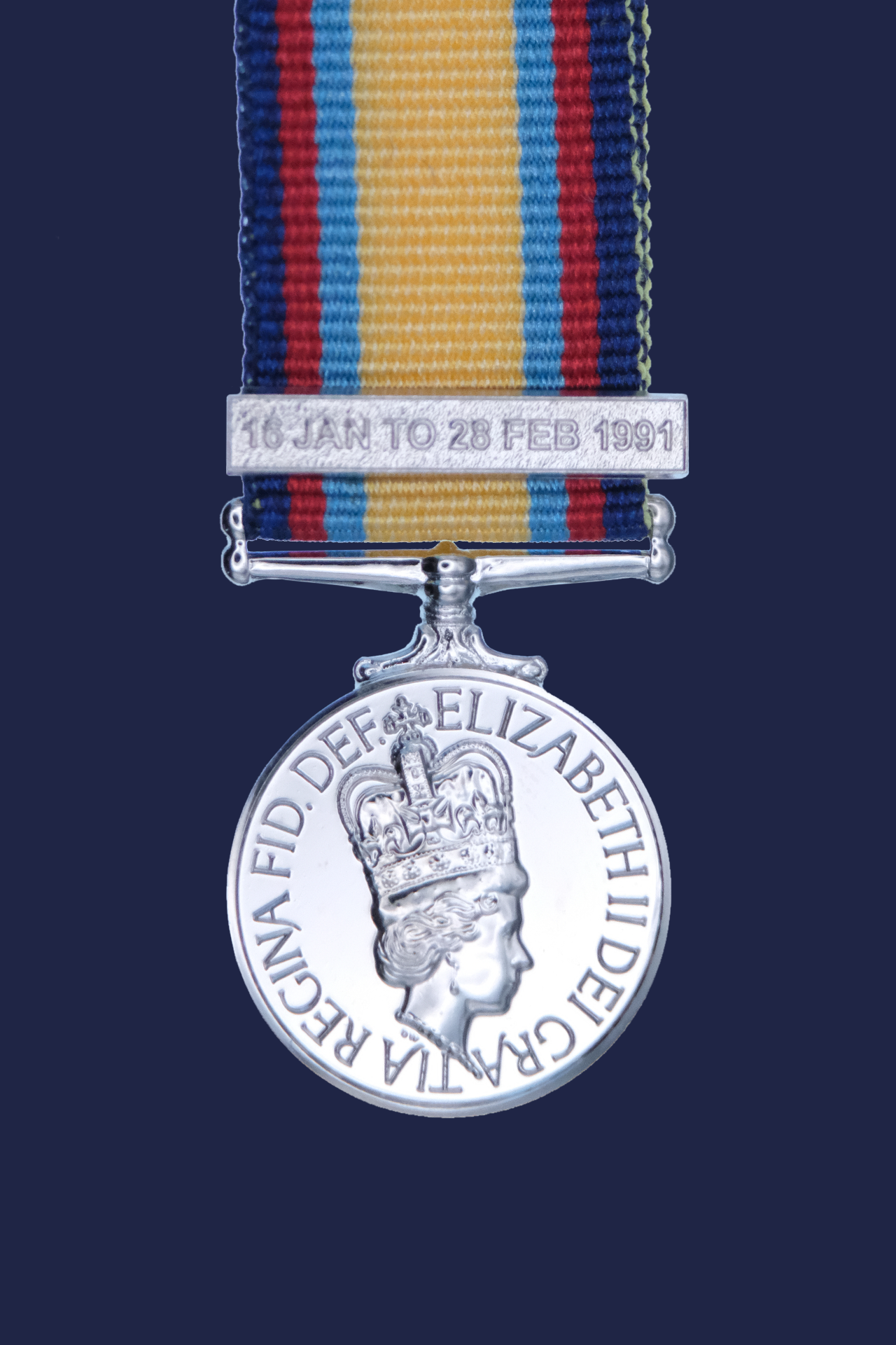 Gulf War with clasp 16th Jan - 28th Feb 1991 Miniature Medal