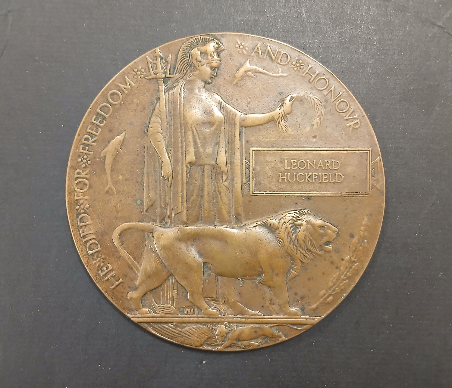 Plaque – Huckfield – Worc R