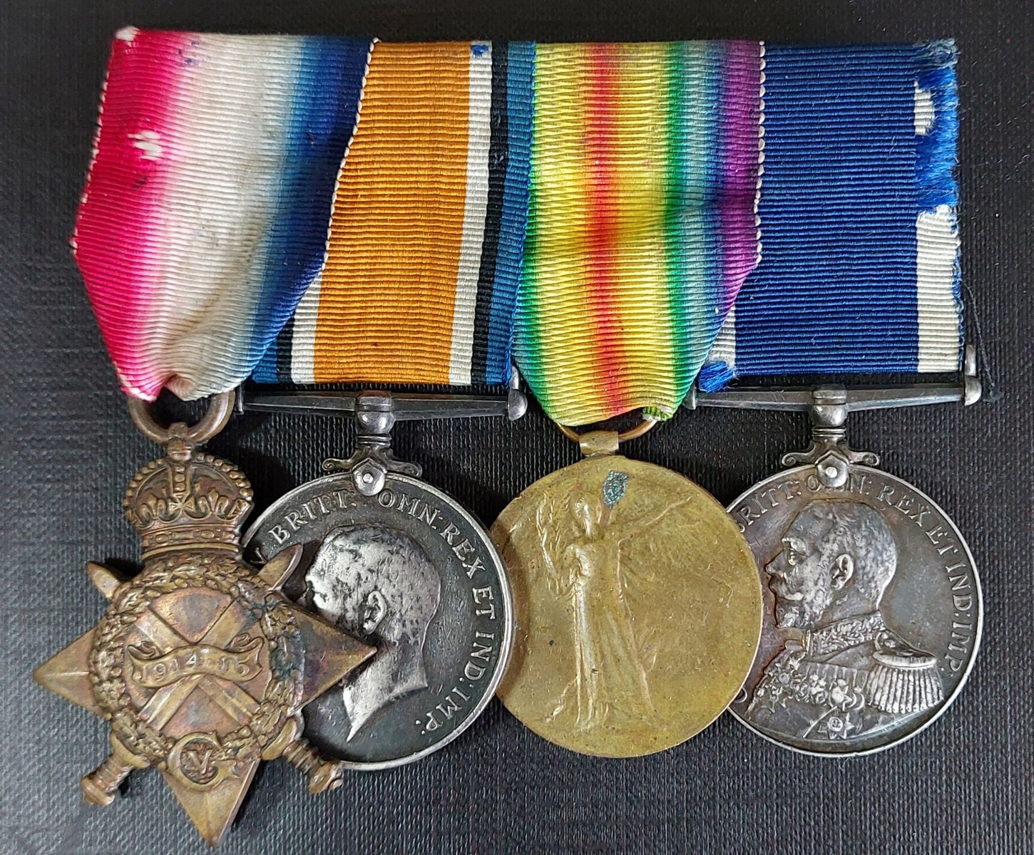 Worcestershire Medal Service ; 1914-15 Trio, Navy LSGC - W H Stevens