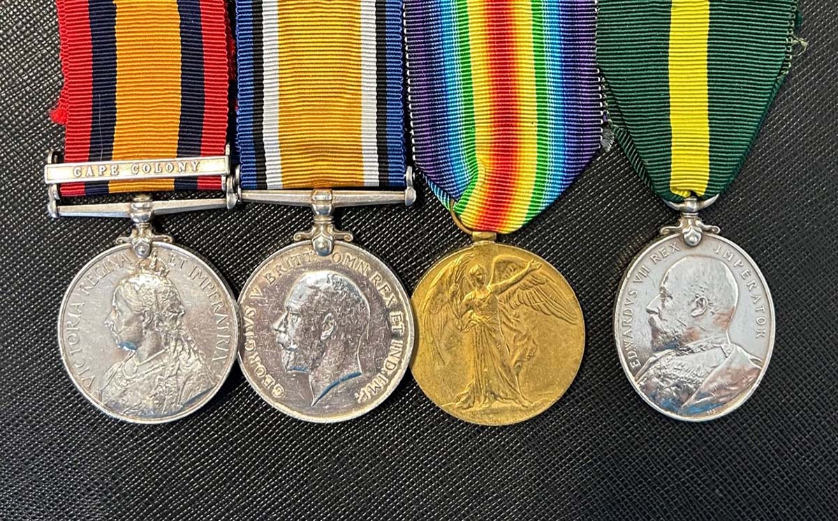 Worcestershire Medal Service: NQSA, Pair and EVII TFEM - RGA, Glosters