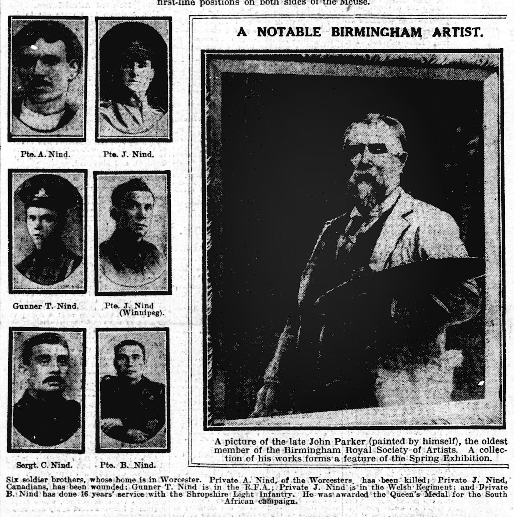 Boer War gp - Nind - Shrops LI